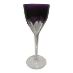Verre � vin en cristal baccarat mod�le genova doubl� amethyste