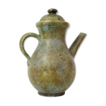 Verseuse en c�ramique � couverte verte, 35 cm, la grange aux potiers,