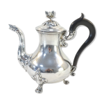 Verseuse theiere en argent massif manche en ebene minerve martial fray 19eme