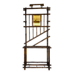 Vestiaire d entree vintage en bambou avec miroir circa 1920 s