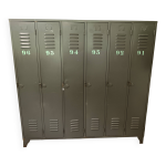Vestiaire industriel m�tal gris 6 portes