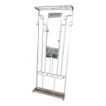 Vestiaire porte manteau sur pied annes 1950 avec miroir, style art dco