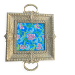 Vide - poche ancien en bronze faence gien