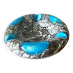 Vide poche cendrier vallauris ceramique bleu gris vase antique ancien