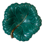 Vide poche cramique coupe  fruits barbotine feuille de chou vintage made in france rtro