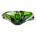 Vide - poche murano vaseline des annes 70 verre d uranium vert phosphore