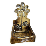 Vide - poche / porte - savon cramique le trident annes 60 / 70 vallauris