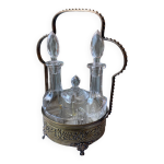 Vinaigriers ancien verre et mtal ajour