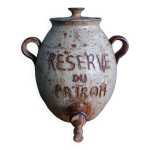 Vinaigrier pot jarre � alcool sign� jean - pierre prud homme gr�s de puisaye