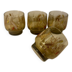 Vintage lot de 4 verres  eau luminarc tivoli