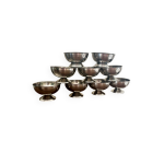 Vintage lot de 9 coupes  glace en inox