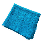 Vintage couverture granny crochet bleu