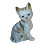 Vintage figurine chat assis en porcelaine tawan collection