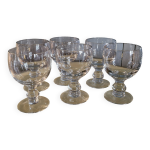 Vintage suite de 6 grands verres a vin rouge en cristal