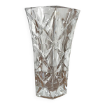 Vintage vase hexagonal taill� cisel� en cristal d arques