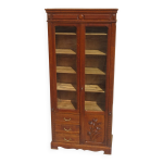 Vitrine ancienne, en chne, verre d'origine