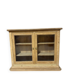 Vitrine ancienne en pitchpin massif