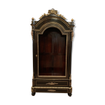 Vitrine d'apparat napolon iii en bois noir et bronze cisel dor xix sicle