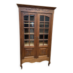 Vitrine argentier bibliothèque provence rocaille louis xv chêne sculpté 1920 Vitrine argentier bibliothèque provence rocaille louis xv chêne sculpté 1920