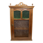 Vitrine art deco en bois massif et verre 1930