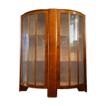Vitrine art deco en noyer