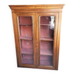 Vitrine biblioheque louis philippe en noyer du xix me siecle