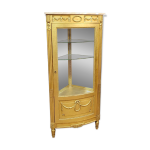 Vitrine bibliothque d'angle style louis xvi en bois dor vers 1880 - 1900