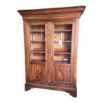 Vitrine bibliotheque louis philippe en noyer du xix me siecle