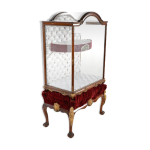 Vitrine de bijoutier en acajou  pitements en bronze dor
