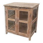Vitrine en bois blanche crme