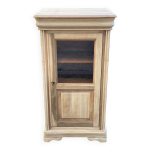 Vitrine bonnetire louis philippe rnove en merisier brut