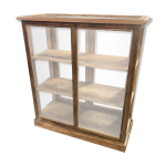 Vitrine comptoir bois exotique