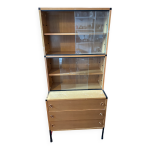 Vitrine en frne et mtal laqu noir