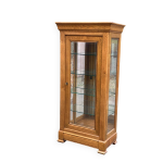 Vitrine louis philippe lumineuse en bois massif de ch�ne du 20�me