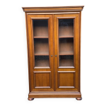 Vitrine louis philippe vintage en bois avec 2 portes Vitrine louis philippe vintage en bois avec 2 portes