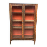 Vitrine louis xvi en bois et marbre du 19me