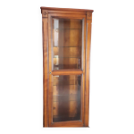 Vitrine en merisier avec 6 tagres en verre rglables marque drimmer