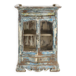 Vitrine murale en bois patin