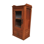 Vitrine murale dbut 20e teck birman massif hauteur 55 cm