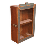 Vitrine murale en teck birman patine polychrome d origine