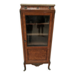 Vitrine une porte de style louis xvi en marqueterie de bois xx sicle