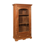Vitrine de style colonial en teck