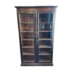Vitrine en teck laqu noire