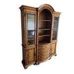 Vitrine vaisselier en placage de noyer Vitrine vaisselier en placage de noyer