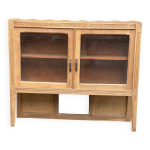 Vitrine vaisselier vintage en bois massif art dco 1950