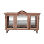Vitrine vintage en bois clair