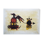 Wilfredo lam, el ultimo viaje del buque fantasma - 5, 1976. lithographie sign�e et num�rot�e