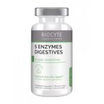Biocyte 5 enzymes digestives 60 gélules - pot 60 gélules Biocyte 5 enzymes digestives 60 gélules - pot 60 gélules
