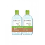 Bioderma sbium h2o eau micellaire nettoyante purifiante lot de 2 x 500 ml - lot 2 x 500 ml