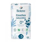 Biolane couches naturelles 40 couches taille 5 (11 - 25 kg) - paquet 40 couches